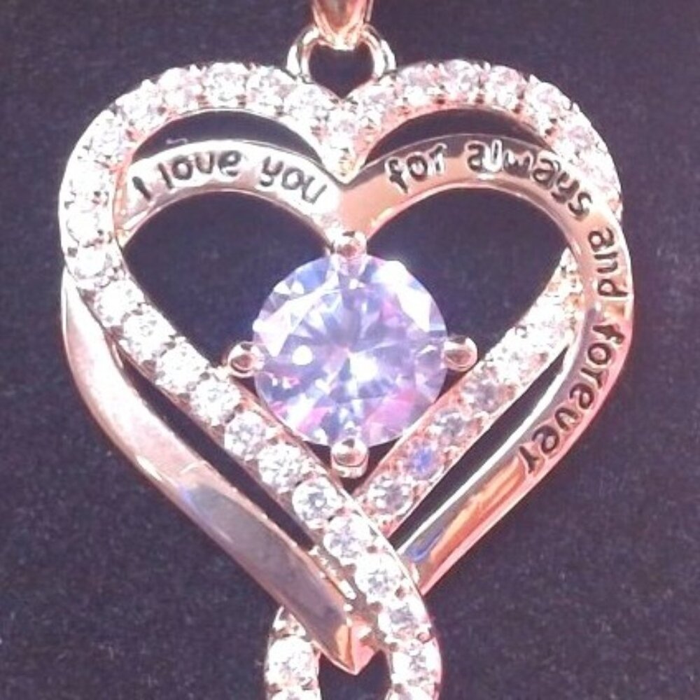 Gold‎ Plated Necklace, I Love You For Always and Forever, BRAND NEW IN BOX